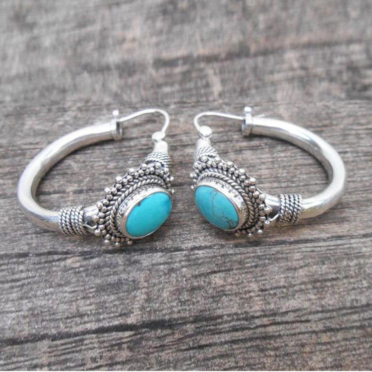 Chic Turquoise Earrings in Elegant Sterling Silver