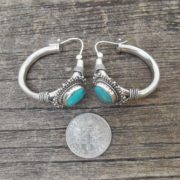 Chic Turquoise Earrings in Elegant Sterling Silver