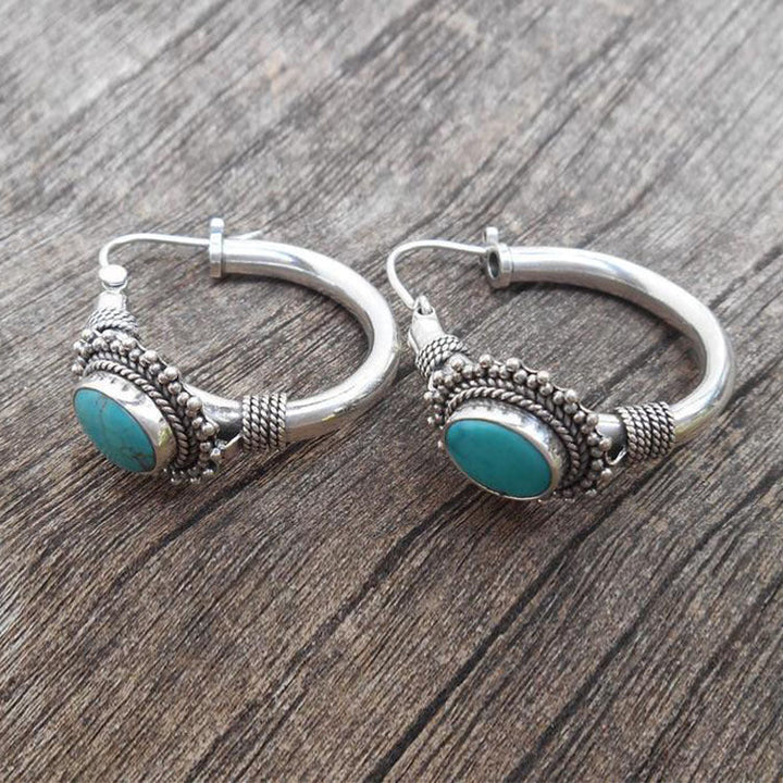 Chic Turquoise Earrings in Elegant Sterling Silver