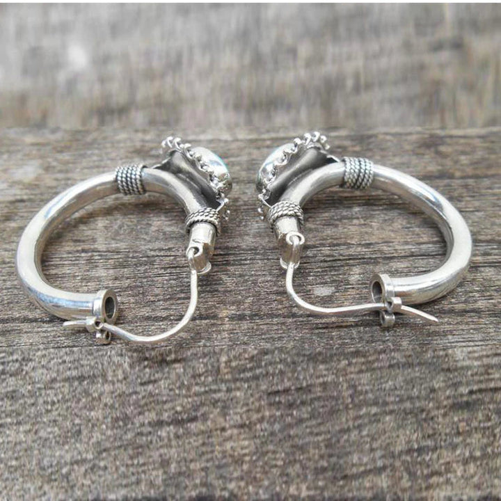 Chic Turquoise Earrings in Elegant Sterling Silver
