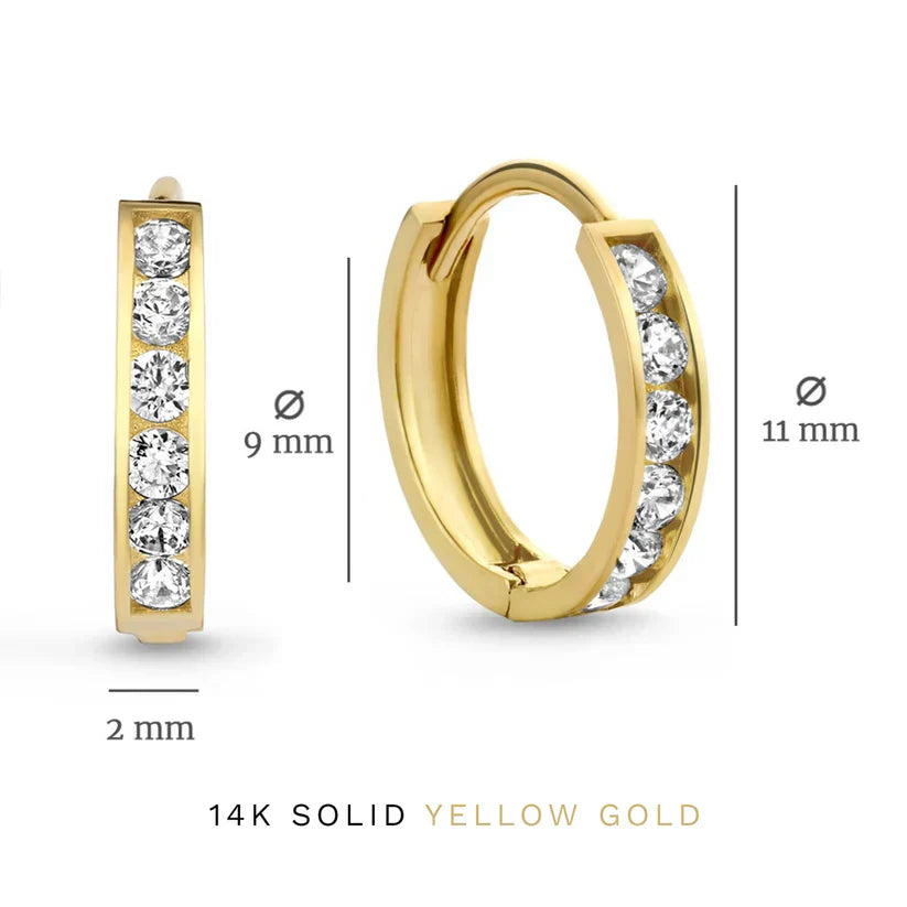 Chic Dara Brillane Gold Stone Earring Set