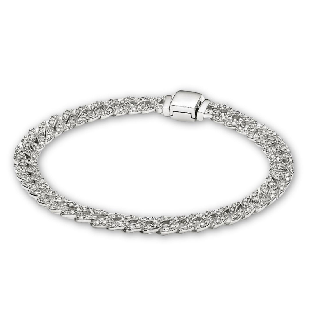 Tidlöst Paved Guld Kubanskt Armband