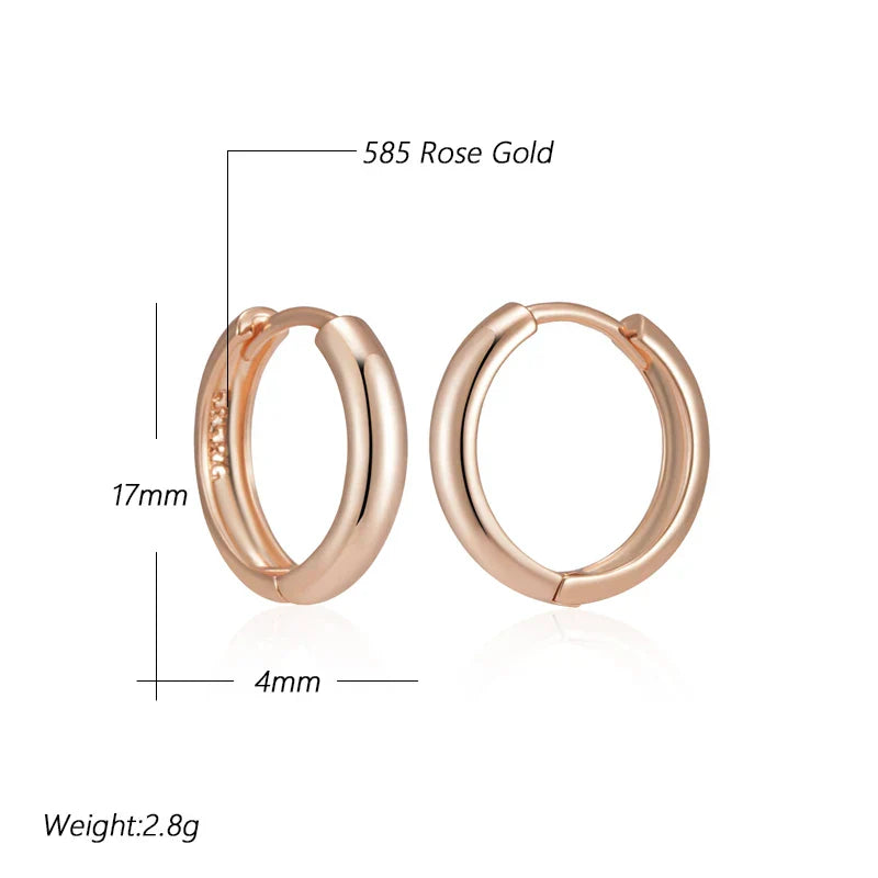 Eleganta Roséguld Örhängen med Lyster