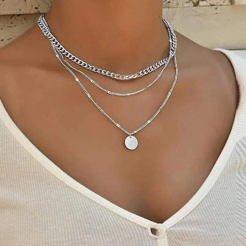 Elegant Halsband i Guld- och Silverplätering