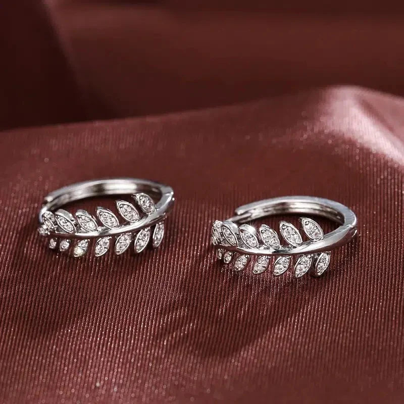 Eleganta Kristallblad Hängande Örhängen