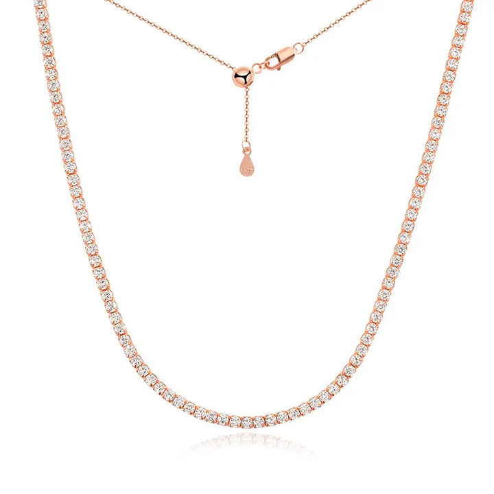 Exklusivt Moissanite Tennis Halsband i Guld