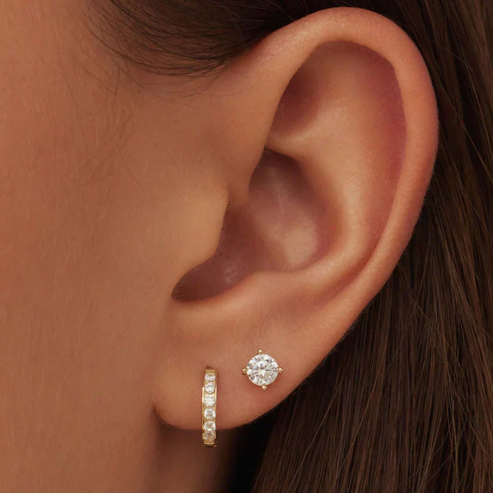 Chic Dara Brillane Gold Stone Earring Set