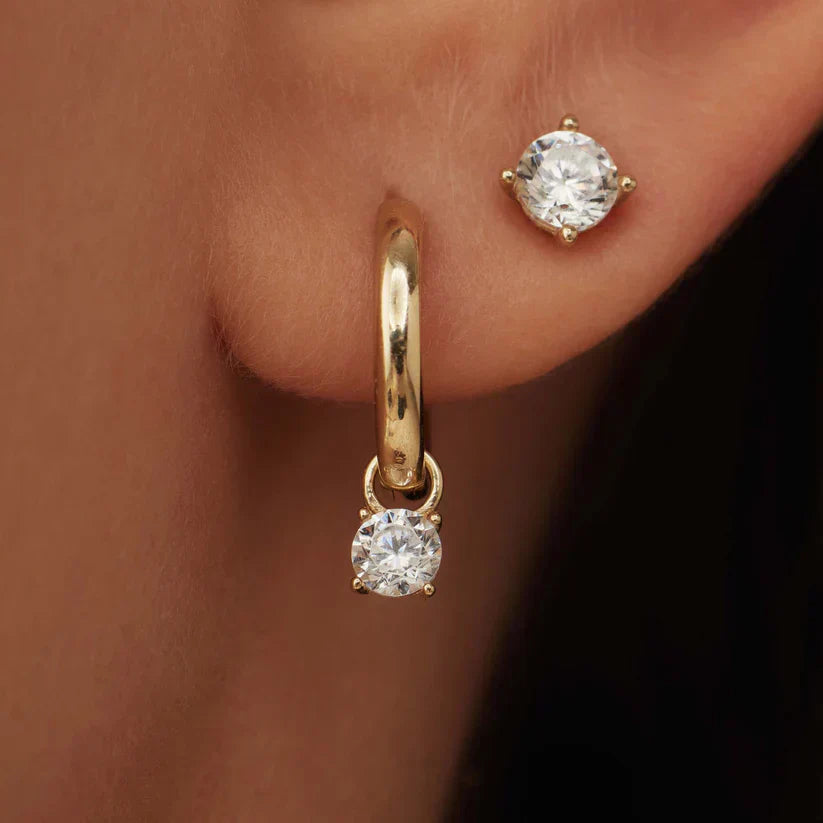 Chic Larmes de Lune Goldstone Earring Set
