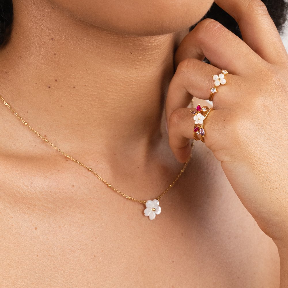 Magnifik Blomma Halsband